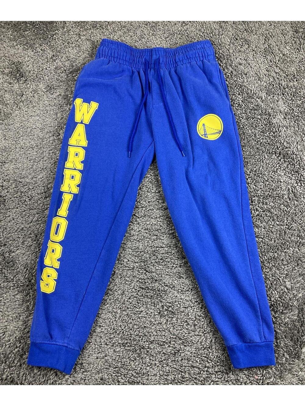 NBA Golden State Warriors Sweatpants Mens Ultra Game Blue Fleece Joggers Pants M